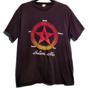 Goth Witch Pagan Pentacle Salem MA Elements TShirt